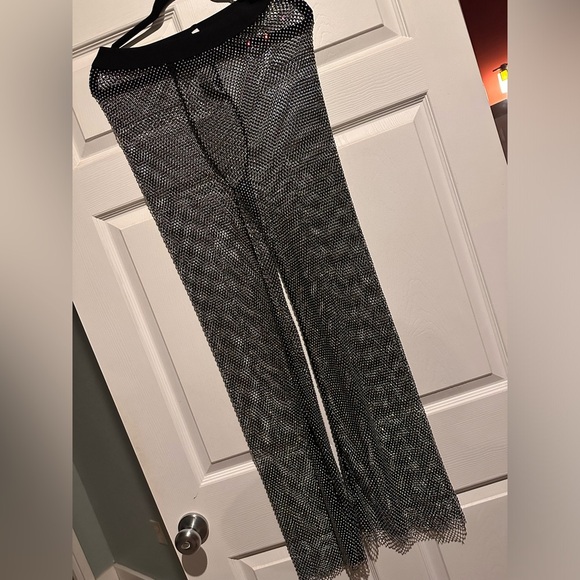 Steve Madden Shimmering Threaded Mesh Pants - Picture 3 of 6